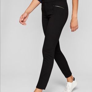 Athleta Black Ponte Moto Legging